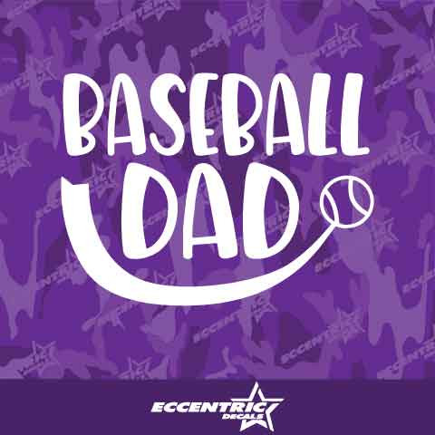 Baseball Dad Vinyl Decal Sticker