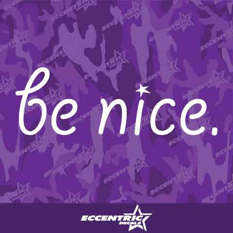 Be Nice Vinyl Decal Sticker