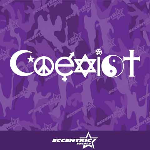 Coexist Vinyl Decal Sticker