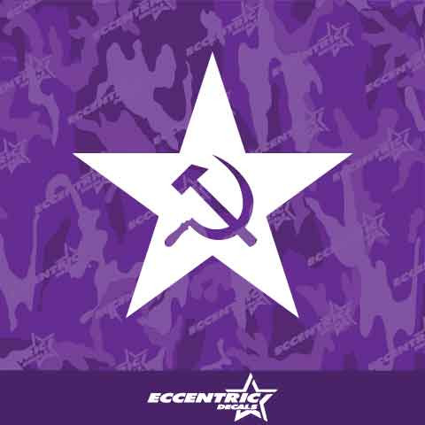 Hammer And Sickle Star Vinyl Decal Sticker