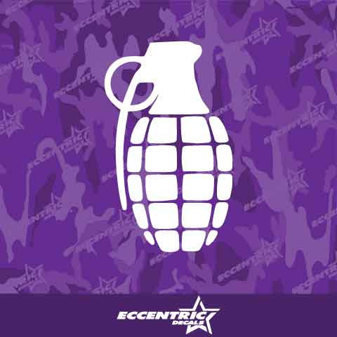 Hand Grenade Vinyl Decal Sticker