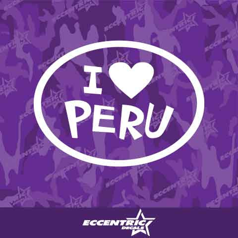 I Love Peru Vinyl Decal Sticker