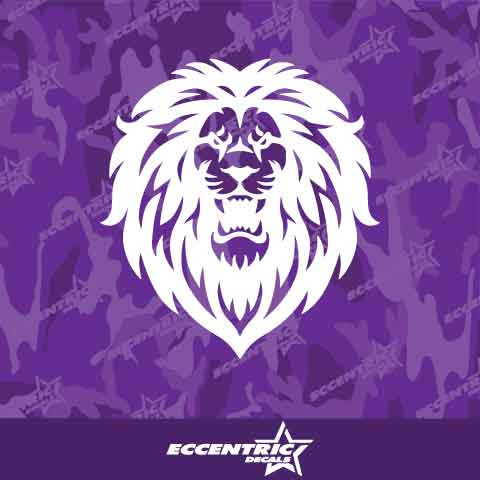 Angry Lion Roaring V3 Vinyl Decal Sticker