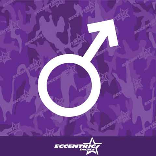 Male Sex Symbol Vinyl Decal Sticker