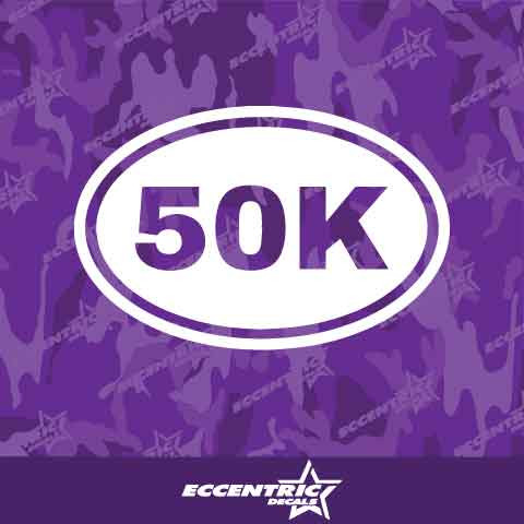 Oval 50K Vinyl Decal Sticker