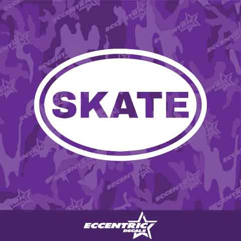 Oval Skate Vinyl Decal Sticker