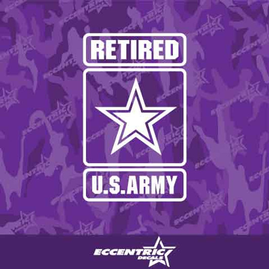 Retired U.S. Army Vinyl Decal Sticker