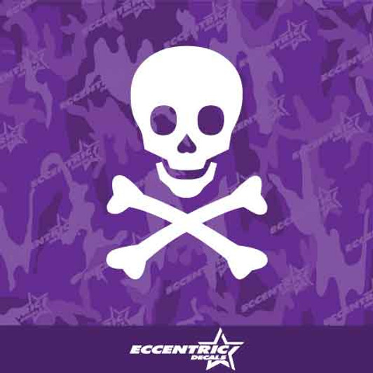 Skull And Crossbones Vinyl Decal Sticker