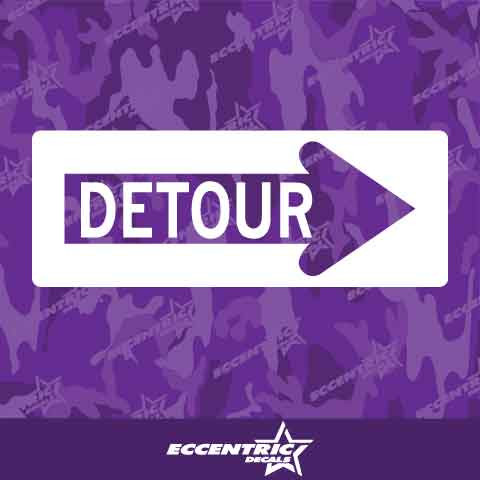 Detour Arrow Vinyl Decal Sticker