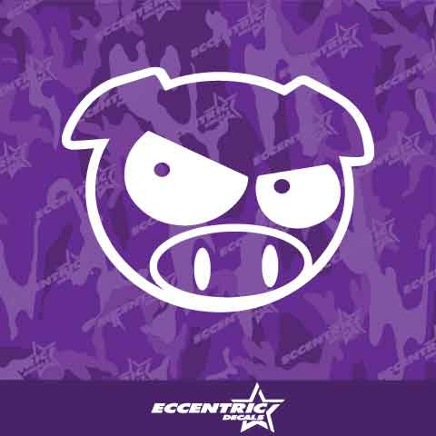 Evil Rally Pig Vinyl Decal Sticker