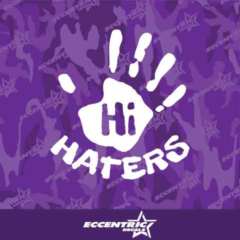 Hi Haters Vinyl Decal Sticker