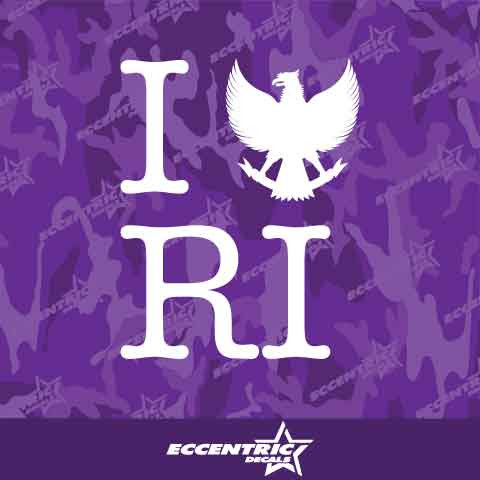 I Love Republic of Indonesia Vinyl Decal Sticker