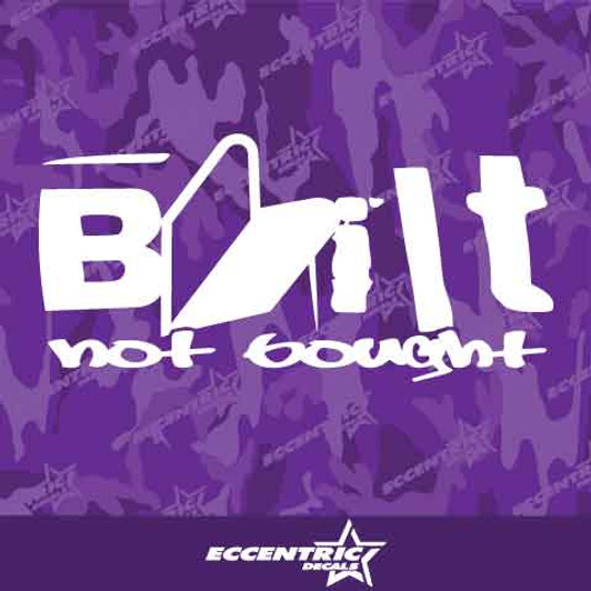 JDM Wakaba Built Not Bought Vinyl Decal Sticker