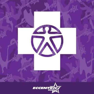 Blue Cross Vinyl Decal Sticker - Eccentric Decals