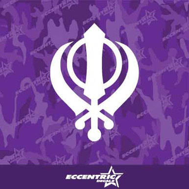 Khanda Sticker Khanda Sikh Symbol Vinyl Decal Sticker - Eccentric Decals