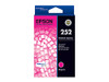 Genuine Epson 252 Magenta Ink Cartridge EPSON WORK FORCE 3620, EPSON WORK FORCE 3640, EPSON WORK FORCE 7610, EPSON WORK FORCE 7620, EPSON WORK FORCE 7725 Genuine Epson 252 Magenta Ink Cartridge EPSON WORK FORCE 3620, EPSON WORK FORCE 3640, EPSON WORK FORCE 7610, EPSON WORK FORCE 7620, EPSON WORK FORCE 7725