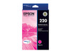 Genuine Epson 220 Magenta Ink Cartridge EPSON WORKFORCE WF2630, EPSON WORKFORCE WF2650, EPSON WORKFORCE WF2660, EPSON WORKFORCE WF2750, EPSON WORKFORCE WF2760, EPSON EXPRESSION HOME XP220, EPSON EXPRESSION HOME XP320, EPSON EXPRESSION HOME XP324, EPSON EXPRESSION HOME XP420 Genuine Epson 220 Magenta Ink Cartridge EPSON WORKFORCE WF2630, EPSON WORKFORCE WF2650, EPSON WORKFORCE WF2660, EPSON WORKFORCE WF2750, EPSON WORKFORCE WF2760, EPSON EXPRESSION HOME XP220, EPSON EXPRESSION HOME XP320, EPSON EXPRESSION HOME XP324, EPSON EXPRESSION HOME XP420