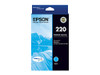 Genuine Epson 220 Cyan Ink Cartridge EPSON WORKFORCE WF2630, EPSON WORKFORCE WF2650, EPSON WORKFORCE WF2660, EPSON WORKFORCE WF2750, EPSON WORKFORCE WF2760, EPSON EXPRESSION HOME XP220, EPSON EXPRESSION HOME XP320, EPSON EXPRESSION HOME XP324, EPSON EXPRESSION HOME XP420 Genuine Epson 220 Cyan Ink Cartridge EPSON WORKFORCE WF2630, EPSON WORKFORCE WF2650, EPSON WORKFORCE WF2660, EPSON WORKFORCE WF2750, EPSON WORKFORCE WF2760, EPSON EXPRESSION HOME XP220, EPSON EXPRESSION HOME XP320, EPSON EXPRESSION HOME XP324, EPSON EXPRESSION HOME XP420