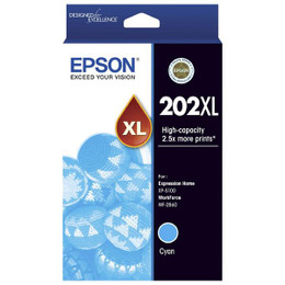 Genuine Epson 202XL HY Cyan Ink Cartridge EPSON XP 5100, EPSON WF 2860