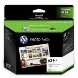 Genuine HP #63 Ink Photo Value Pack HP DESKJET 1110, HP DESKJET 1112, HP DESKJET 2130, HP DESKJET 2131, HP DESKJET 2132, HP DESKJET 3630, HP DESKJET 3632, HP ENVY 4520, HP ENVY 4522, HP ENVY 4523, HP OFFICEJET 3830, HP OFFICEJET 4650, HP OFFICE JET 5220, HP ENVY 5424