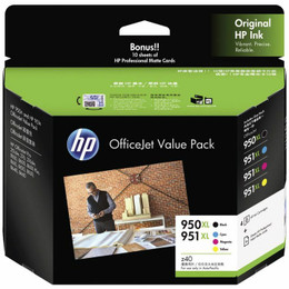 Genuine HP #950XL/#951XL HIGH YIELD 4 PACK COLOUR BUNDLE  CN045AA BLACK, CN046AA CYAN, CN047AA MAGENTA, CN048AA YELLOW - Clearance Sale HP OFFICEJET PRO 8100, HP OFFICEJET PRO 8600 PLUS, HP OFFICEJET PRO 251DW, HP OFFICEJET PRO 8610, HP OFFICEJET PRO 8620, HP OFFICEJET PRO 8630, HP OFFICEJET PRO 276DW