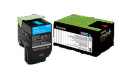 Genuine Lexmark 808HC HY Cyan Toner LEXMARK CX410, LEXMARK CX510