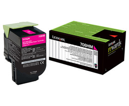 Genuine Lexmark 708HM HY Magenta Toner - Clearance Sale LEXMARK CS310, LEXMARK CS410, LEXMARK CS510;Condition=All Clearance items will be in sealed boxes. Some may have superficial external damage such as dints or labels etc, but will have no impact on the toners quality. Take advantage of a bargain! Genuine Lexmark 708HM HY Magenta Toner - Clearance Sale LEXMARK CS310, LEXMARK CS410, LEXMARK CS510;Condition=All Clearance items will be in sealed boxes. Some may have superficial external damage such as dints or labels etc, but will have no impact on the toners quality. Take advantage of a bargain!