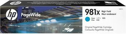 Genuine HP #981X Cyan Ink Cartridge L0R09A HP PAGEWIDE COLOR 556, HP PAGEWIDE COLOR 586 Genuine HP #981X Cyan Ink Cartridge L0R09A HP PAGEWIDE COLOR 556, HP PAGEWIDE COLOR 586