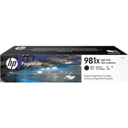 Genuine HP #981X Black Ink Cartridge L0R12A HP PAGEWIDE COLOR 556, HP PAGEWIDE COLOR 586 Genuine HP #981X Black Ink Cartridge L0R12A HP PAGEWIDE COLOR 556, HP PAGEWIDE COLOR 586