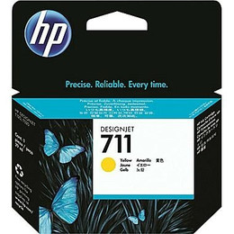 Genuine HP #711 29ml Yellow Ink CZ132A HP DESIGNJET T120, HP DESIGNJET T520