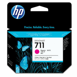 Genuine HP #711 29ml Magenta 3 Pack CZ135A HP DESIGNJET T120, HP DESIGNJET T520