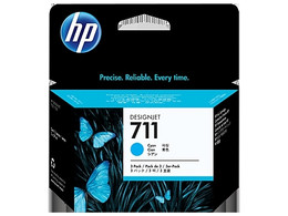 Genuine HP #711 29ml Cyan 3 Pack CZ134A HP DESIGNJET T120, HP DESIGNJET T520