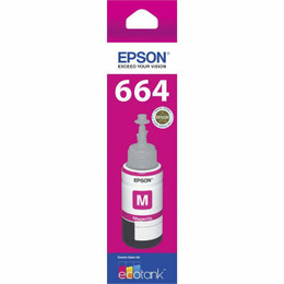 Genuine Epson T664 Magenta Eco Tank Ink EPSON ET 2500, EPSON ET 2550, EPSON ET 4500, EPSON ET 4550, EPSON ET 2650, EPSON ET 2610