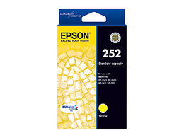 Genuine Epson 252 Yellow Ink Cartridge EPSON WORK FORCE 3620, EPSON WORK FORCE 3640, EPSON WORK FORCE 7610, EPSON WORK FORCE 7620, EPSON WORK FORCE 7725 Genuine Epson 252 Yellow Ink Cartridge EPSON WORK FORCE 3620, EPSON WORK FORCE 3640, EPSON WORK FORCE 7610, EPSON WORK FORCE 7620, EPSON WORK FORCE 7725