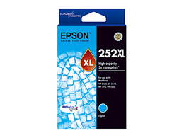 Genuine Epson 252XL HY Cyan Ink Cartridge EPSON WORK FORCE 3620, EPSON WORK FORCE 3640, EPSON WORK FORCE 7610, EPSON WORK FORCE 7620, EPSON WORK FORCE 7725