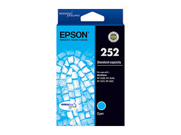 Genuine Epson 252 Cyan Ink Cartridge EPSON WORK FORCE 3620, EPSON WORK FORCE 3640, EPSON WORK FORCE 7610, EPSON WORK FORCE 7620, EPSON WORK FORCE 7725 Genuine Epson 252 Cyan Ink Cartridge EPSON WORK FORCE 3620, EPSON WORK FORCE 3640, EPSON WORK FORCE 7610, EPSON WORK FORCE 7620, EPSON WORK FORCE 7725