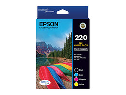 Genuine Epson 220 4 Pack Ink Value Pack EPSON WORKFORCE WF2630, EPSON WORKFORCE WF2650, EPSON WORKFORCE WF2660, EPSON WORKFORCE WF2750, EPSON WORKFORCE WF2760, EPSON EXPRESSION HOME XP220, EPSON EXPRESSION HOME XP320, EPSON EXPRESSION HOME XP324, EPSON EXPRESSION HOME XP420 Genuine Epson 220 4 Pack Ink Value Pack EPSON WORKFORCE WF2630, EPSON WORKFORCE WF2650, EPSON WORKFORCE WF2660, EPSON WORKFORCE WF2750, EPSON WORKFORCE WF2760, EPSON EXPRESSION HOME XP220, EPSON EXPRESSION HOME XP320, EPSON EXPRESSION HOME XP324, EPSON EXPRESSION HOME XP420