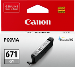 Genuine Canon CLI671 Grey Ink Cartridge CANON PIXMA MG7760, CANON PIXMA TS8060, CANON PIXMA TS9060, CANON PIXMA MG7766 Genuine Canon CLI671 Grey Ink Cartridge CANON PIXMA MG7760, CANON PIXMA TS8060, CANON PIXMA TS9060, CANON PIXMA MG7766