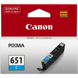 Genuine Canon CLI651 Cyan Ink Cartridge CANON PIXMA IP7260, CANON PIXMA MG5460, CANON PIXMA MG6360, CANON PIXMA MX726, CANON PIXMA MX926, CANON PIXMA MG5560, CANON PIXMA MG6460, CANON PIXMA MG7160, CANON PIXMA IX6860, CANON PIXMA IP8760, CANON PIXMA MG6660, CANON PIXMA MG5660, CANON PIXMA MG7560