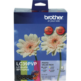 Genuine Brother LC39 Photo Value Pack BROTHER DCP J125, BROTHER DCP J315W, BROTHER DCP J515W, BROTHER MFC J220, BROTHER MFC J265W, BROTHER MFC J410, BROTHER MFC J415W, BROTHER DCP J140W Genuine Brother LC39 Photo Value Pack BROTHER DCP J125, BROTHER DCP J315W, BROTHER DCP J515W, BROTHER MFC J220, BROTHER MFC J265W, BROTHER MFC J410, BROTHER MFC J415W, BROTHER DCP J140W