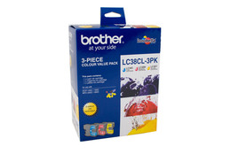 Genuine Brother LC38 CMY Colour Pack BROTHER DCP 145C, BROTHER DCP 165C, BROTHER DCP 195C, BROTHER DCP 375CW, BROTHER MFC 250C, BROTHER MFC 290C, BROTHER MFC 295CN, BROTHER MFC 255CW, BROTHER MFC 257CW Genuine Brother LC38 CMY Colour Pack BROTHER DCP 145C, BROTHER DCP 165C, BROTHER DCP 195C, BROTHER DCP 375CW, BROTHER MFC 250C, BROTHER MFC 290C, BROTHER MFC 295CN, BROTHER MFC 255CW, BROTHER MFC 257CW