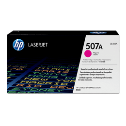 Genuine HP #507A Magenta Toner CE403A - Clearance Sale HP LASERJET ENTERPRISE 500 COLOR M551, HP LASERJET PRO 500 COLOR M570, HP LASERJET ENTERPRISE 500 COLOR MFP M575;Condition=All Clearance items will be in sealed boxes. Some may have superficial external damage such as dints or labels etc, but will have no impact on the toners quality. Take advantage of a bargain! Genuine HP #507A Magenta Toner CE403A - Clearance Sale HP LASERJET ENTERPRISE 500 COLOR M551, HP LASERJET PRO 500 COLOR M570, HP LASERJET ENTERPRISE 500 COLOR MFP M575;Condition=All Clearance items will be in sealed boxes. Some may have superficial external damage such as dints or labels etc, but will have no impact on the toners quality. Take advantage of a bargain!