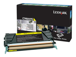 Genuine Lexmark C746A1YG Yellow Pre Cart - 7,000 pages LEXMARK C746, LEXMARK C748