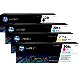 HP #206AX, 206X Black Toner Cartridge High Yield/ 206A Standard Yield Cyan, Magenta, Yellow Value Pack HP LASERJET PRO M255, HP LASERJET PRO M282, HP LASERJET PRO M283 HP #206AX, 206X Black Toner Cartridge High Yield/ 206A Standard Yield Cyan, Magenta, Yellow Value Pack HP LASERJET PRO M255, HP LASERJET PRO M282, HP LASERJET PRO M283
