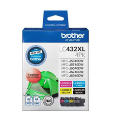 Genuine Brother LC432XL Value Pack BROTHER MFC J5340DW, BROTHER MFC J5740DW, BROTHER MFC J6540DW, BROTHER MFC J6740DW, BROTHER MFC J6940DW