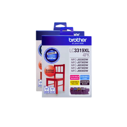 2x Genuine Brother LC3319XL BCMY Value 4 Pack BROTHER MFC J5330DW, BROTHER MFC J5730DW, BROTHER MFC J6530DW, BROTHER MFC J6730DW, BROTHER MFC J6930DW 2x Genuine Brother LC3319XL BCMY Value 4 Pack BROTHER MFC J5330DW, BROTHER MFC J5730DW, BROTHER MFC J6530DW, BROTHER MFC J6730DW, BROTHER MFC J6930DW