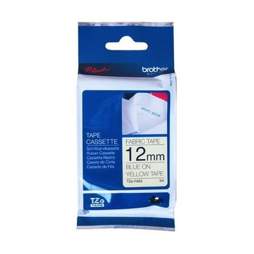 Genuine Brother Blue on Yellow Fabric Tape - 3 meters NA