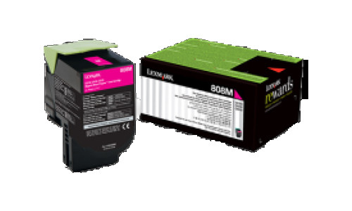Genuine Lexmark 808M Magenta Toner LEXMARK CX310, LEXMARK CX410, LEXMARK CX510