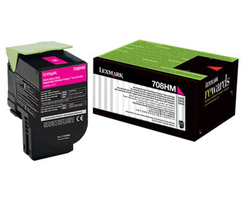 Genuine Lexmark 708HM HY Magenta Toner - Clearance Sale LEXMARK CS310, LEXMARK CS410, LEXMARK CS510;Condition=All Clearance items will be in sealed boxes. Some may have superficial external damage such as dints or labels etc, but will have no impact on the toners quality. Take advantage of a bargain! Genuine Lexmark 708HM HY Magenta Toner - Clearance Sale LEXMARK CS310, LEXMARK CS410, LEXMARK CS510;Condition=All Clearance items will be in sealed boxes. Some may have superficial external damage such as dints or labels etc, but will have no impact on the toners quality. Take advantage of a bargain!