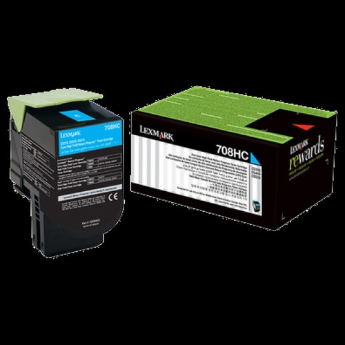 Genuine Lexmark 708HC HY Cyan Toner - Clearance Sale LEXMARK CS310, LEXMARK CS410, LEXMARK CS510;Condition=All Clearance items will be in sealed boxes. Some may have superficial external damage such as dints or labels etc, but will have no impact on the toners quality. Take advantage of a bargain! Genuine Lexmark 708HC HY Cyan Toner - Clearance Sale LEXMARK CS310, LEXMARK CS410, LEXMARK CS510;Condition=All Clearance items will be in sealed boxes. Some may have superficial external damage such as dints or labels etc, but will have no impact on the toners quality. Take advantage of a bargain!